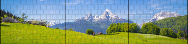 Sichtschutz DECO-LINE "Alpen" 1,8m x 7,5m Breite