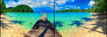 Sichtschutz DECO-LINE "Karibik" 1,8m x 5m Breite