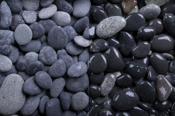 Beach Pebbles, 16-32mm trocken und naß