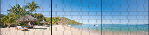 Sichtschutz DECO-LINE "Sandstrand" 1,8m x 7,5m Breite