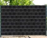 Sichtschutz DECO-LINE "Florenz Stripe" mit schwarzen Motivdruck