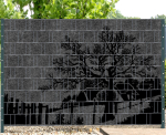 Sichtschutz DECO-LINE "Florenz Country 1" mit schwarzen Motivdruck