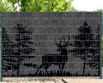 Sichtschutz DECO-LINE "Florenz Forest Wildnis 3" mit schwarzen Motivdruck